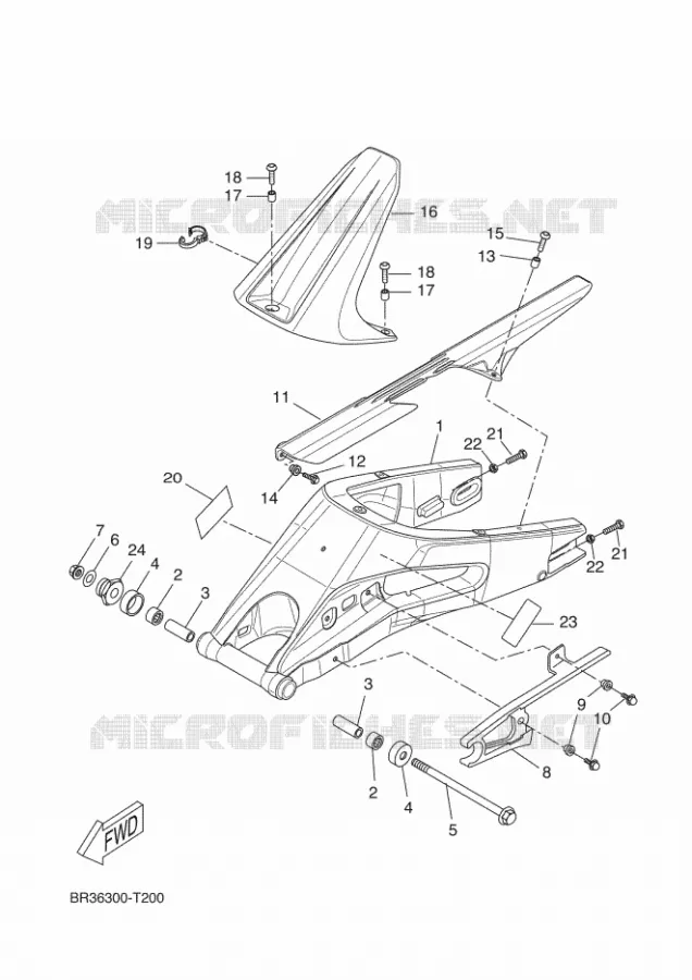 ACHTERBRUG Yamaha MOTO 125 2018 R125  YZF-R125A