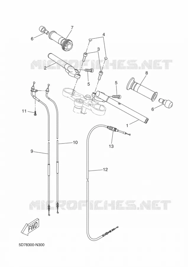 STUUR / KABEL Yamaha MOTO 125 2018 R125  YZF-R125A