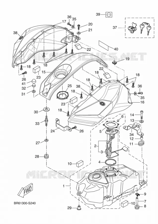 BENZINE TANK Yamaha MOTO 125 2018 R125  YZF-R125A