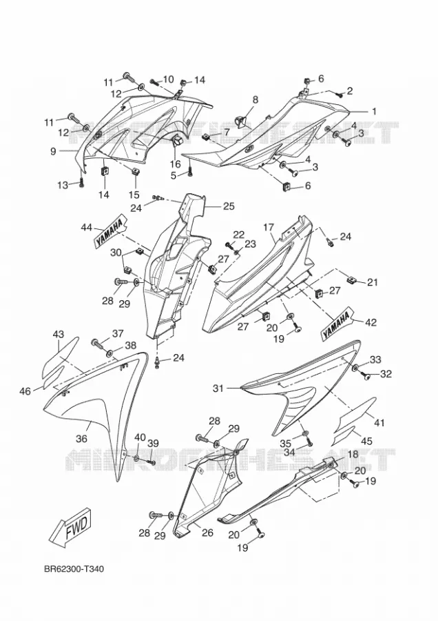 KAP 1 Yamaha MOTO 125 2018 R125  YZF-R125A