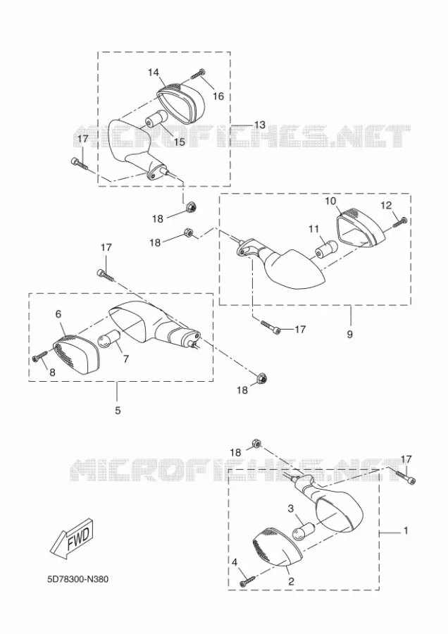 KNIPPERLICHT Yamaha MOTO 125 2018 R125  YZF-R125A