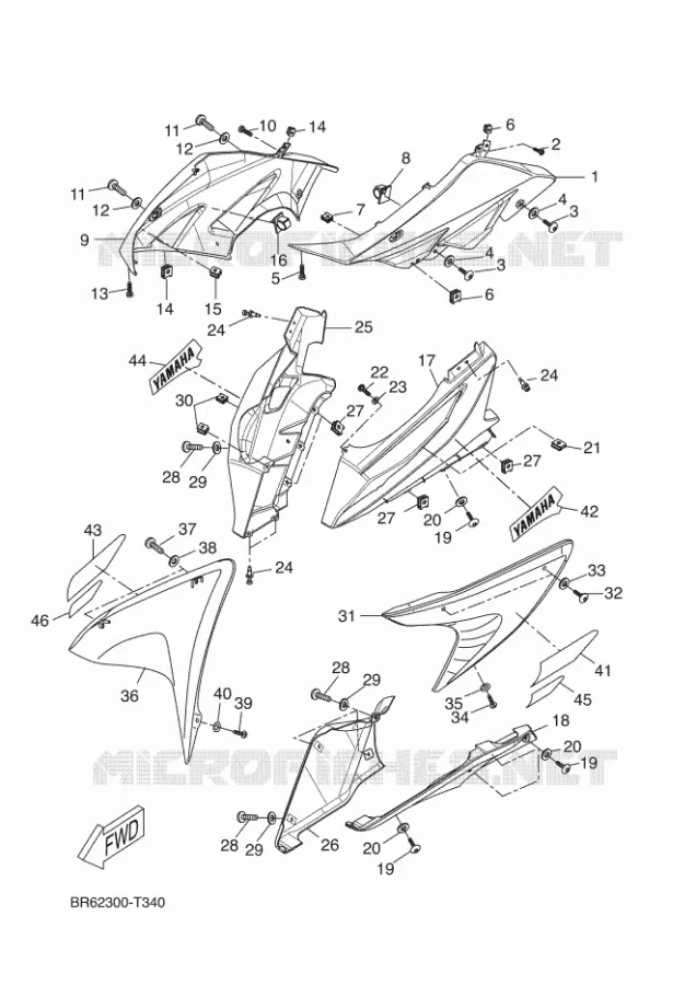 KUIPDEEL 1 Yamaha MOTO 125 2018 R125  YZF-R125A