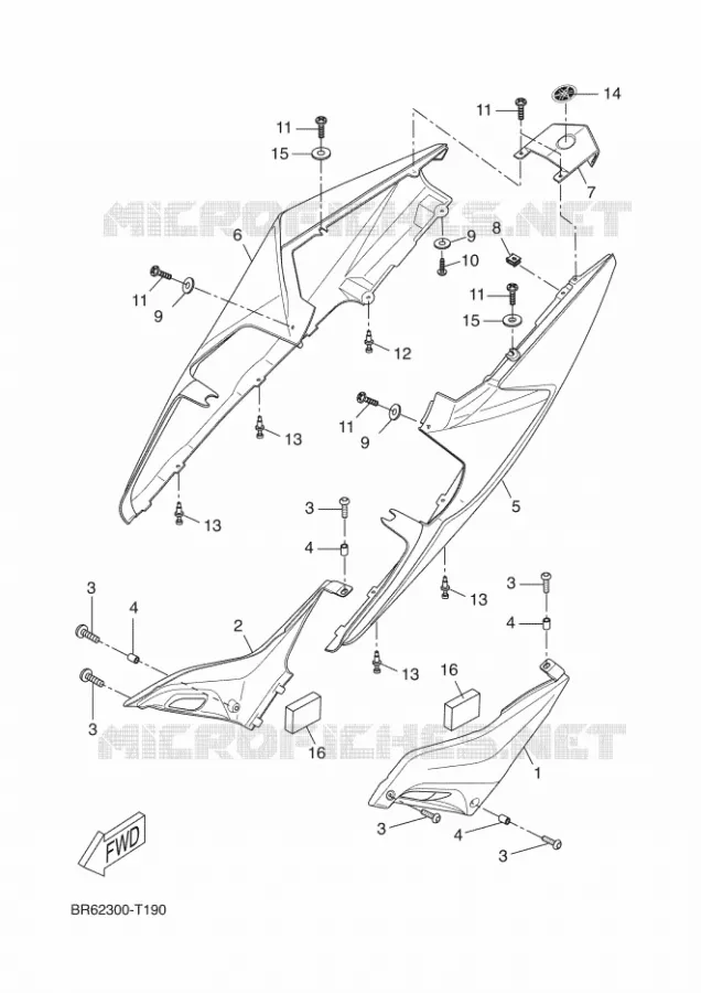ZIJKUIPDEEL Yamaha MOTO 125 2018 R125  YZF-R125A
