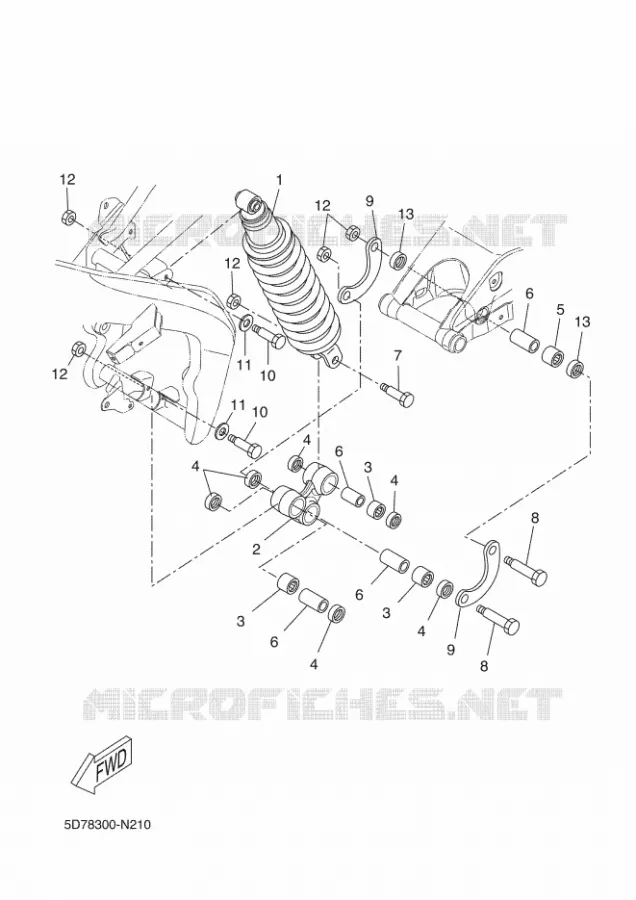 ACHTER SCHOKBREKER Yamaha MOTO 125 2018 R125  YZF-R125A