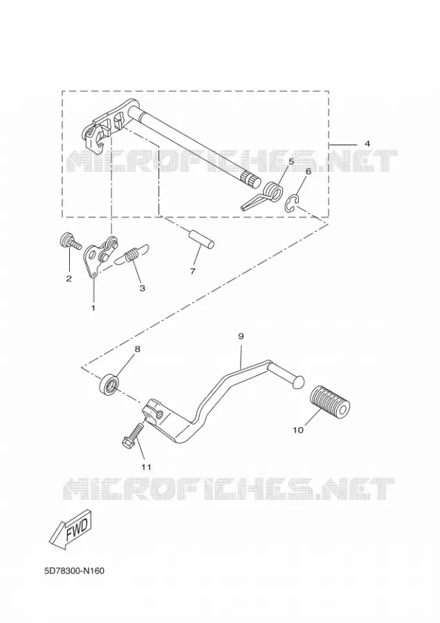 SCHAKEL STANG / PEDAAL Yamaha MOTO 125 2018 R125  YZF-R125A