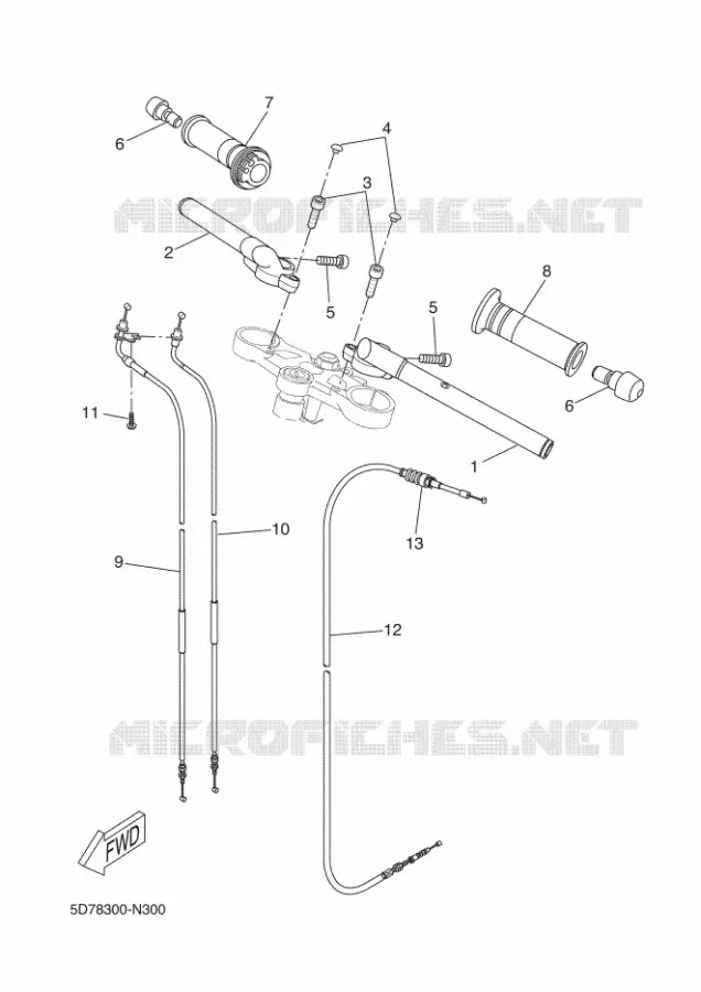 STUUR / KABEL Yamaha MOTO 125 2018 R125  YZF-R125A