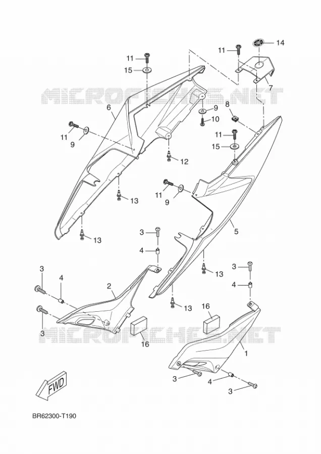 ZIJKUIPDEEL Yamaha MOTO 125 2018 R125  YZF-R125A