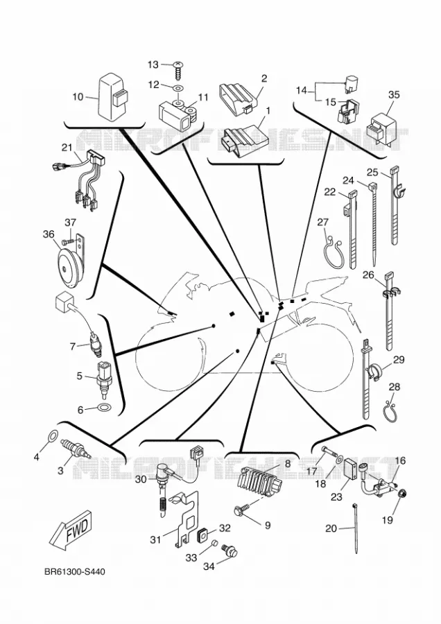 ELECTRISCH 2 Yamaha MOTO 125 2018 R125  YZF-R125A