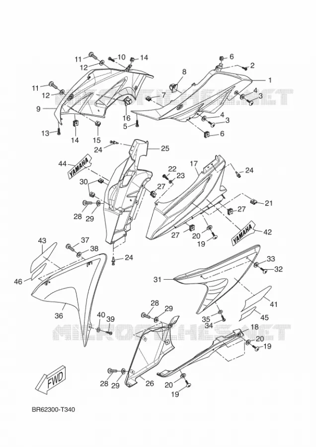 KUIPDEEL 1 Yamaha MOTO 125 2018 R125  YZF-R125A