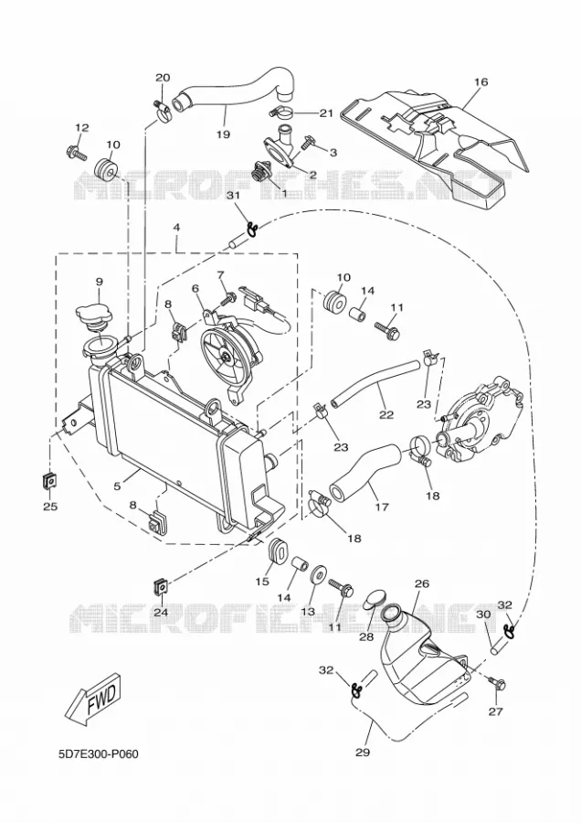 RADIATEUR / SLANG Yamaha MOTO 125 2018 R125  YZF-R125A