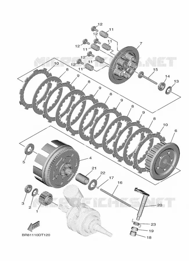 STARTMOTOR KOPPELINGS Yamaha MOTO 65 2018 YZ  YZ65