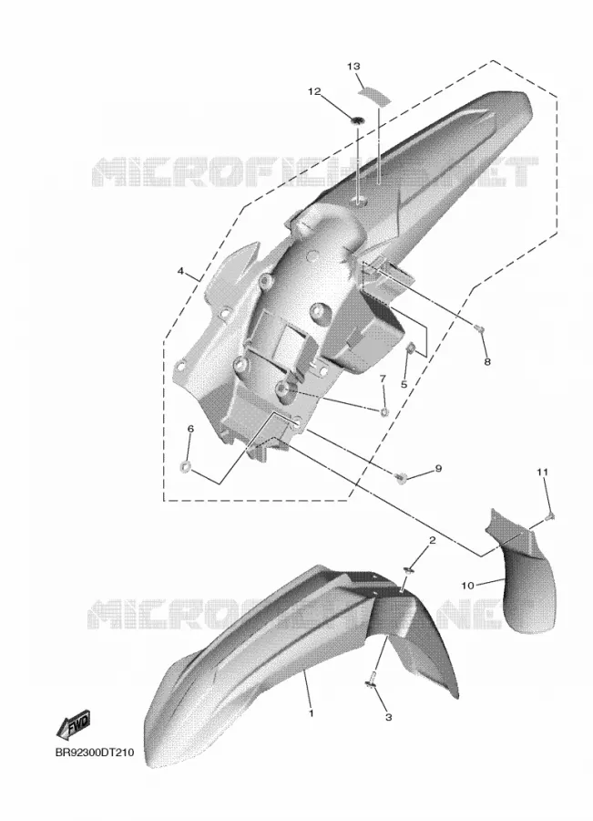 SPATBORD Yamaha MOTO 450 2018 YZF  YZ450F