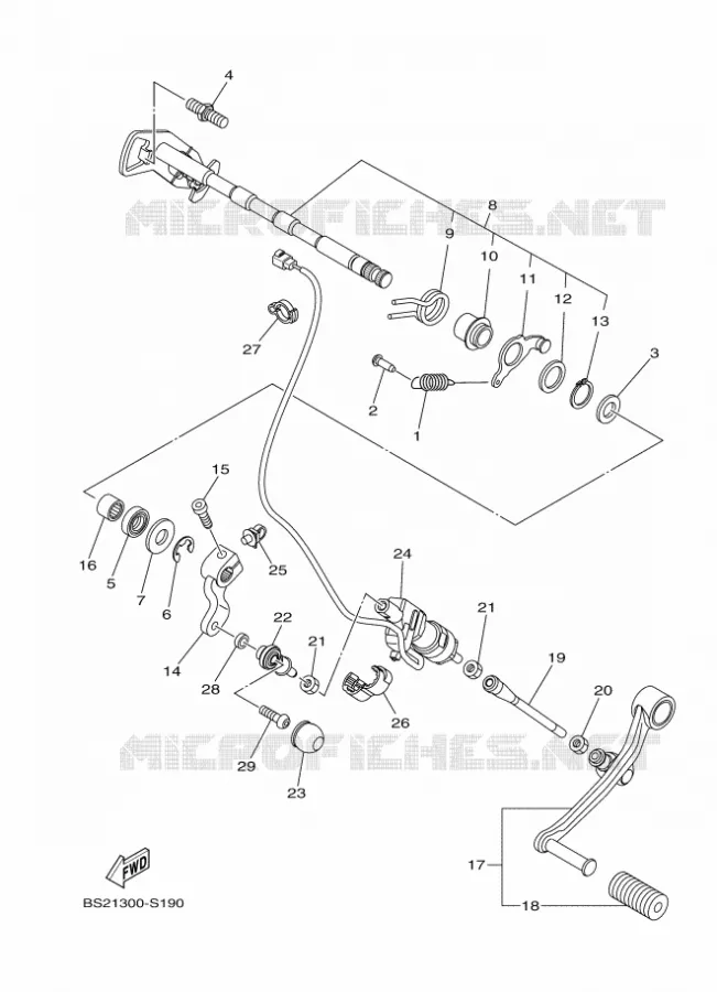 SCHAKEL STANG / PEDAAL Yamaha MOTO 900 2018 MT  MTN850-A
