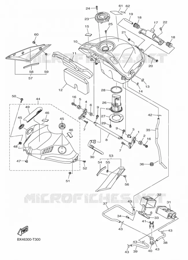 BENZINE TANK Yamaha MOTO 1000 2018 R1  YZF-R1