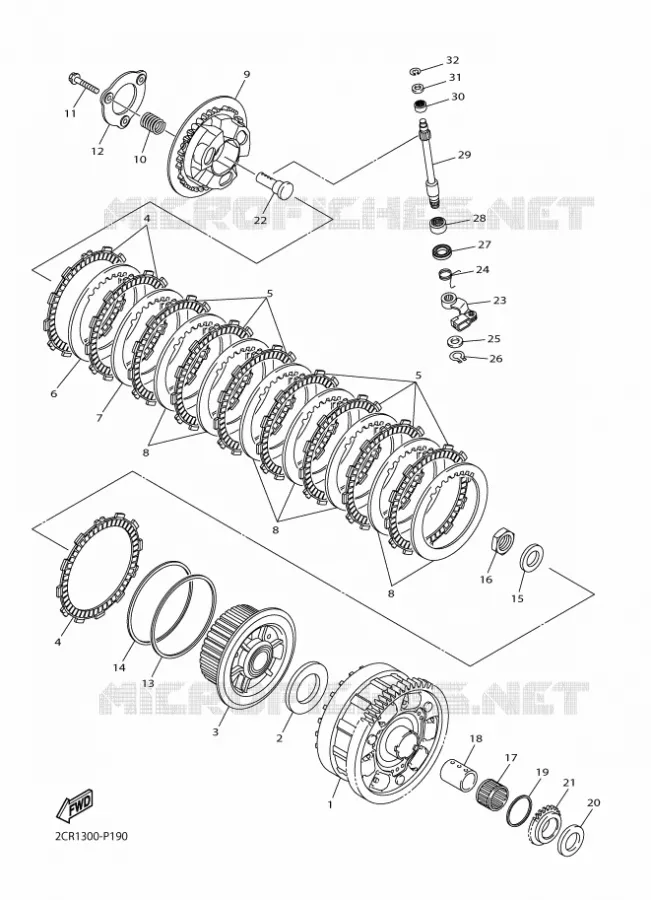 STARTMOTOR KOPPELINGS Yamaha MOTO 1000 2018 R1  YZF-R1