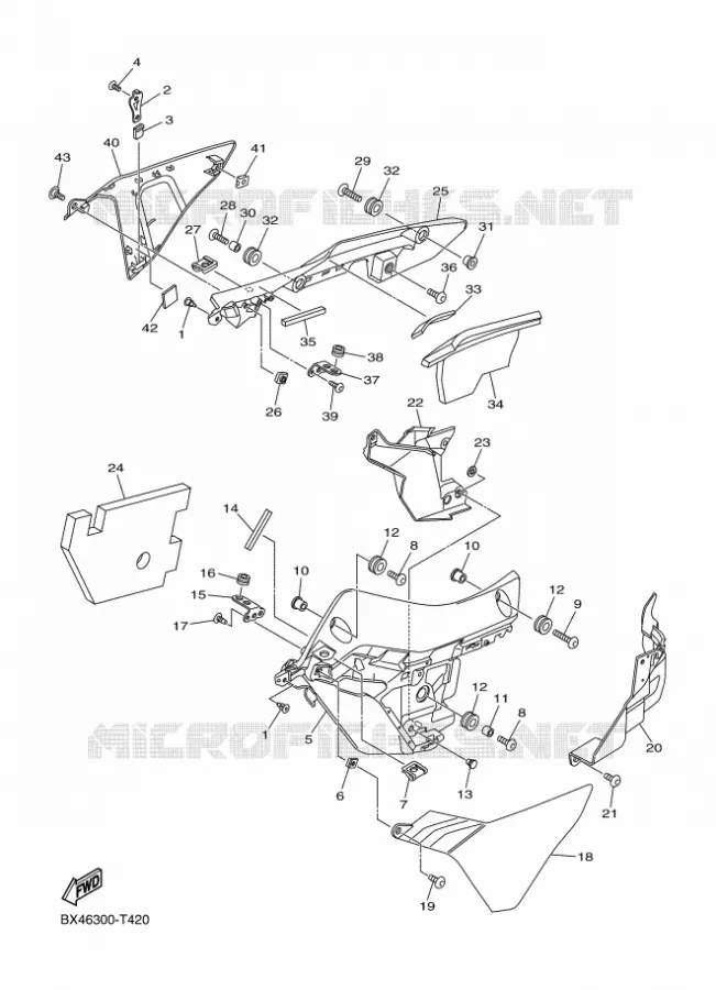 COWLING 3 Yamaha MOTO 1000 2018 R1  YZF-R1