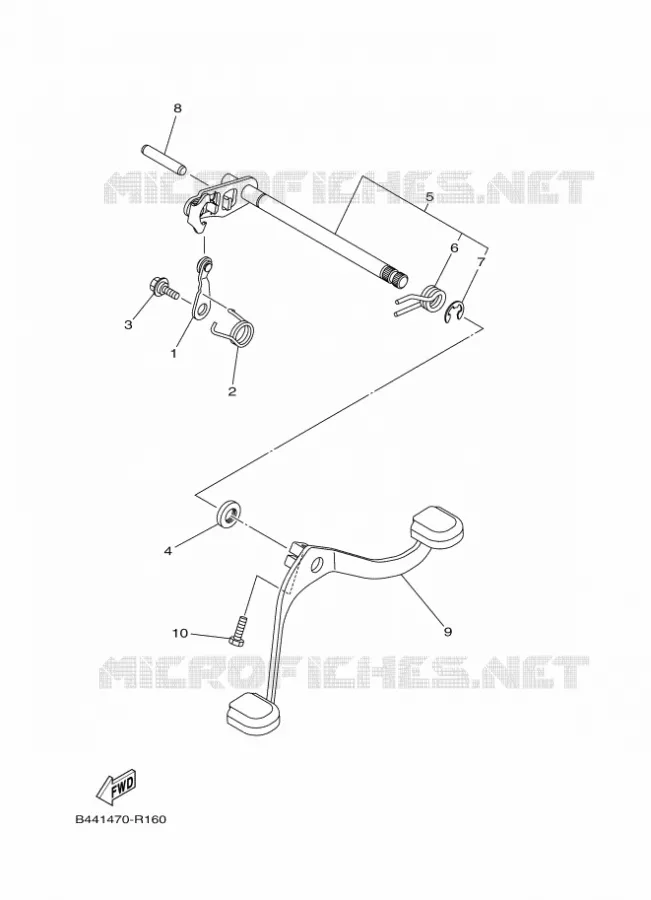 SCHAKEL STANG / PEDAAL Yamaha MOTO 110 2018 CRUX  YD110D-4