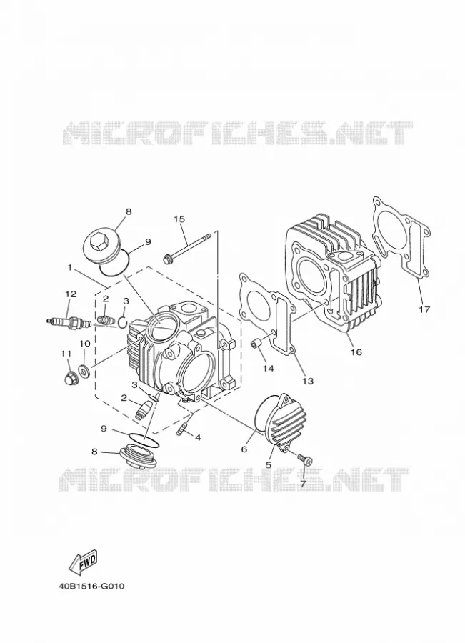 CILINDERKOP Yamaha SCOOTER 110 2018 CRYPTON  T110C