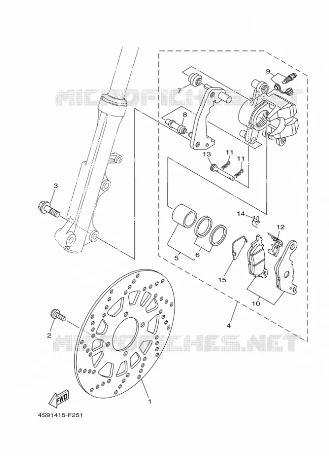 REMKLAUW VOOR Yamaha SCOOTER 110 2018 CRYPTON  T110C