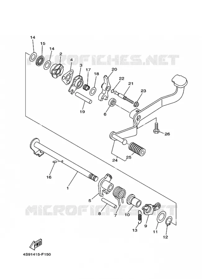 SCHAKEL STANG / PEDAAL Yamaha SCOOTER 110 2018 CRYPTON  T110C