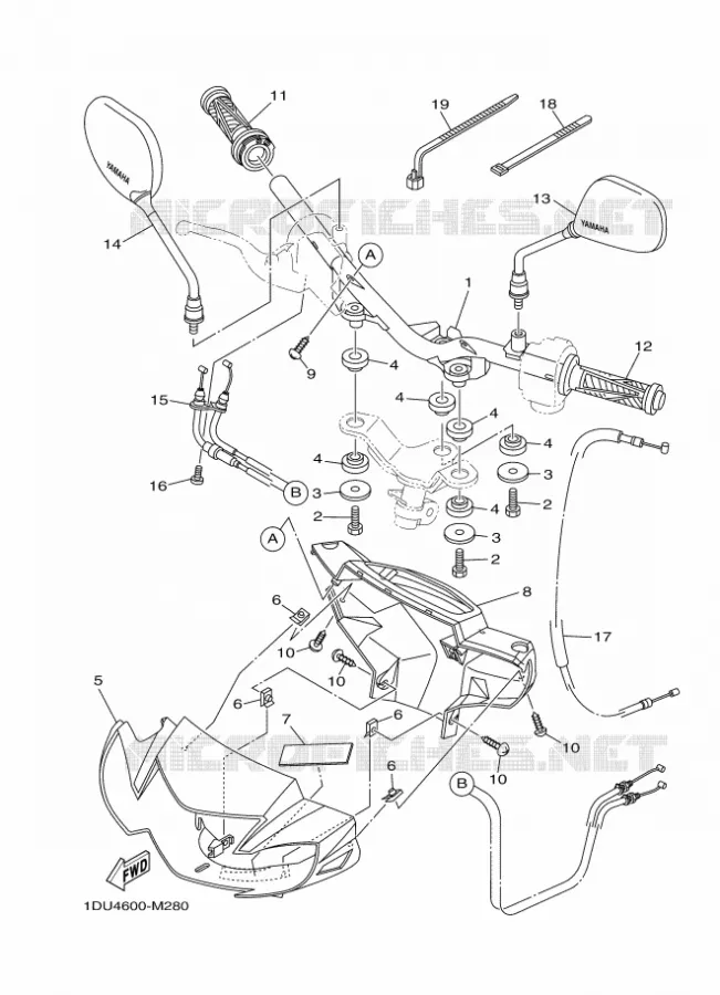 STUUR / KABEL Yamaha SCOOTER 110 2018 CRYPTON  T110C