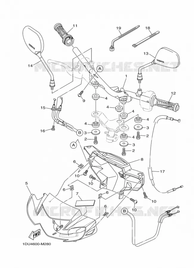 STUUR / KABEL Yamaha SCOOTER 110 2018 CRYPTON  T110C