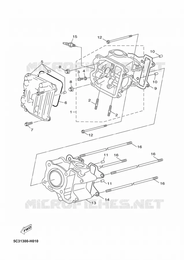 CILINDERKOP Yamaha SCOOTER 50 2018 NEOS 4  YN50F