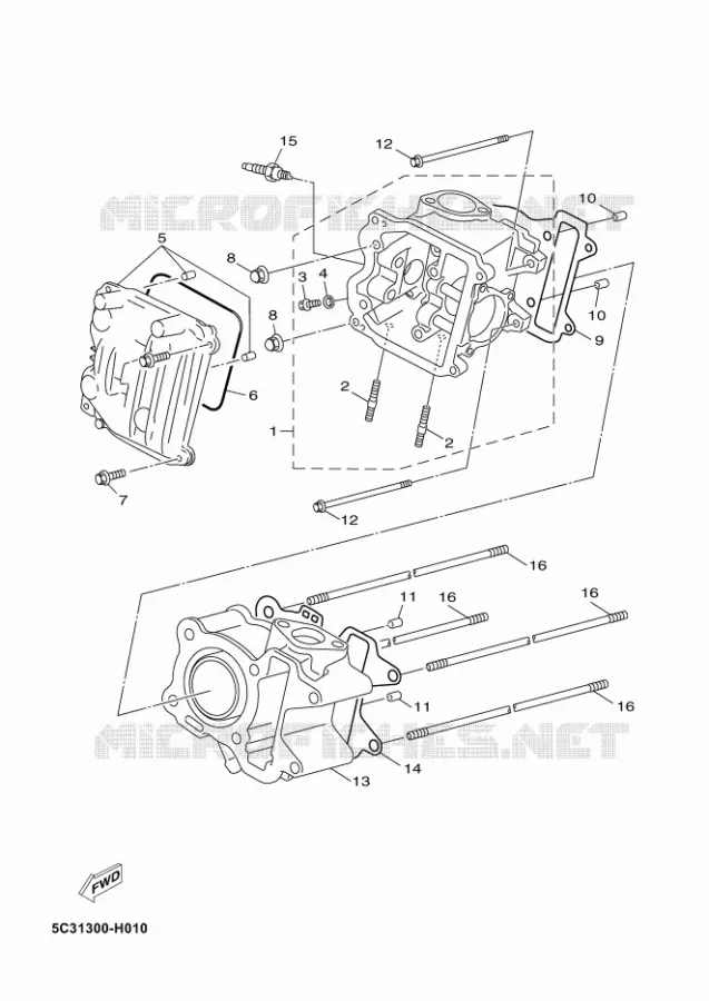 CILINDERKOP Yamaha SCOOTER 50 2018 NEOS 4 UBS  YN50FU