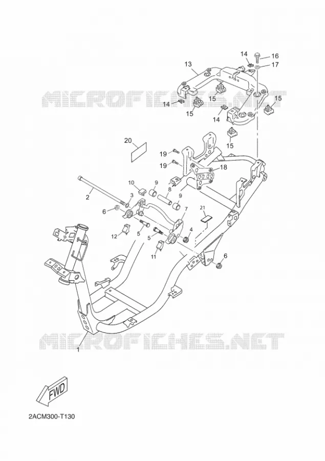FRAME Yamaha SCOOTER 50 2018 NEOS 4 UBS  YN50FU