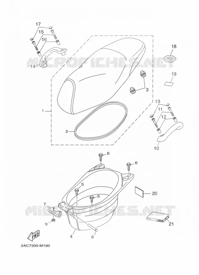 SELLE Yamaha SCOOTER 50 2018 NEOS 4 UBS  YN50FU
