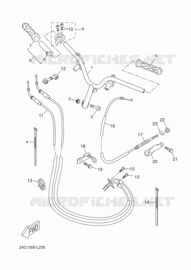 STUUR / KABEL Yamaha SCOOTER 50 2018 NEOS 4 UBS  YN50FU