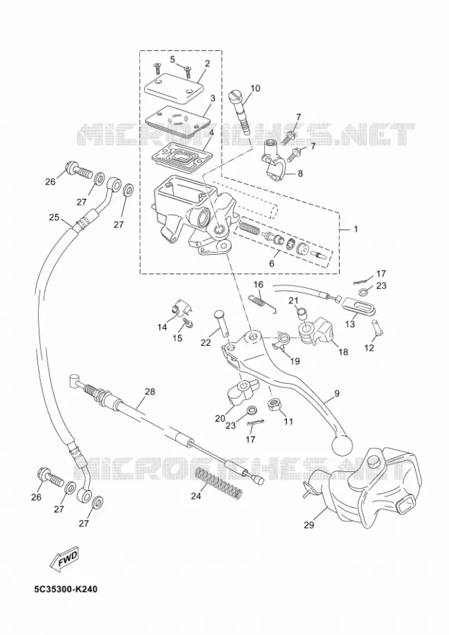 REMPOMP VOOR Yamaha SCOOTER 50 2018 NEOS 4 UBS  YN50FU