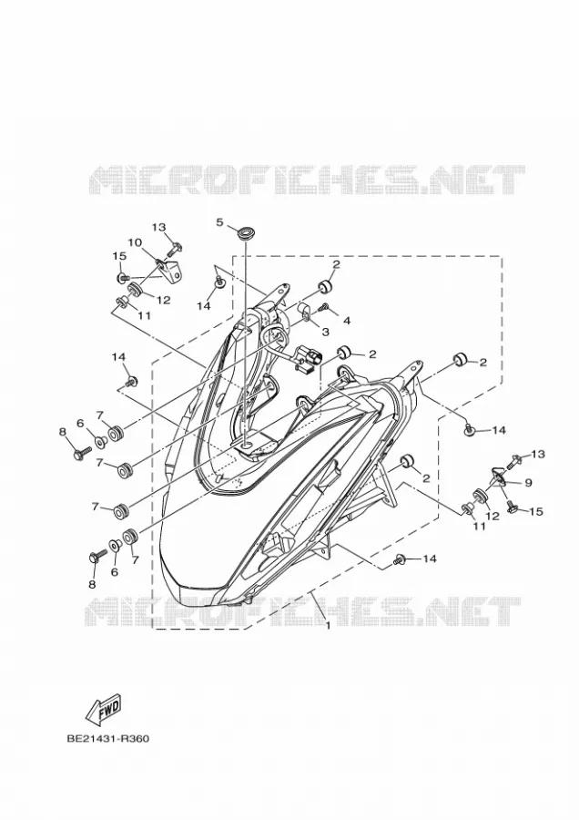 KOPLAMP Yamaha SCOOTER 155 2018 TRICITY  MWS150-A