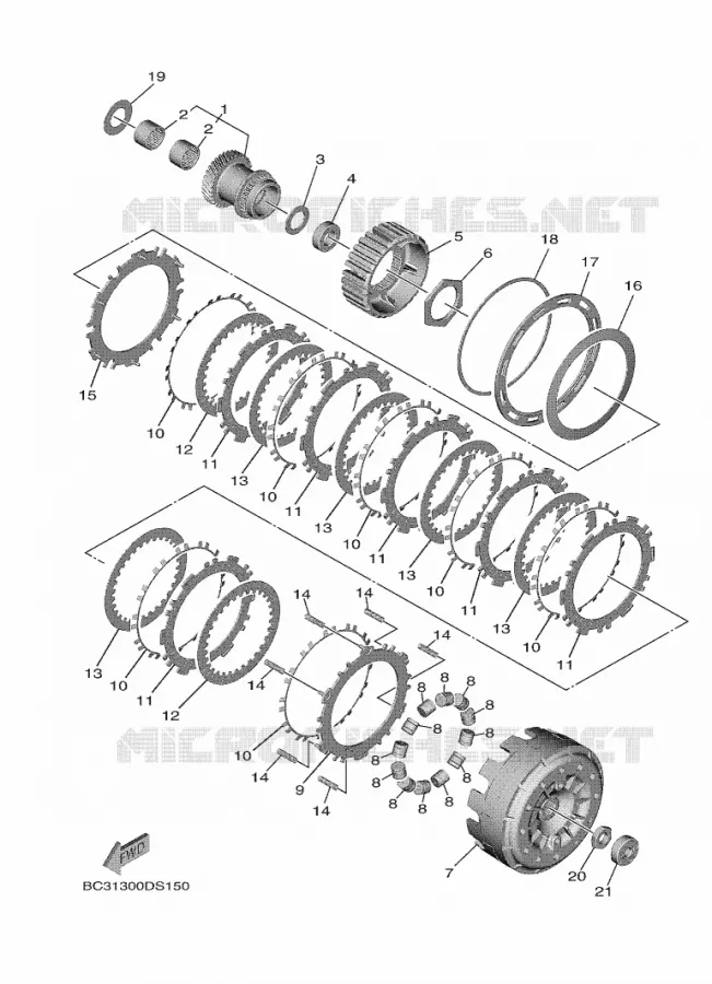 STARTMOTOR KOPPELINGS Yamaha SCOOTER 530 2018 TMAX DX  XP530D-A