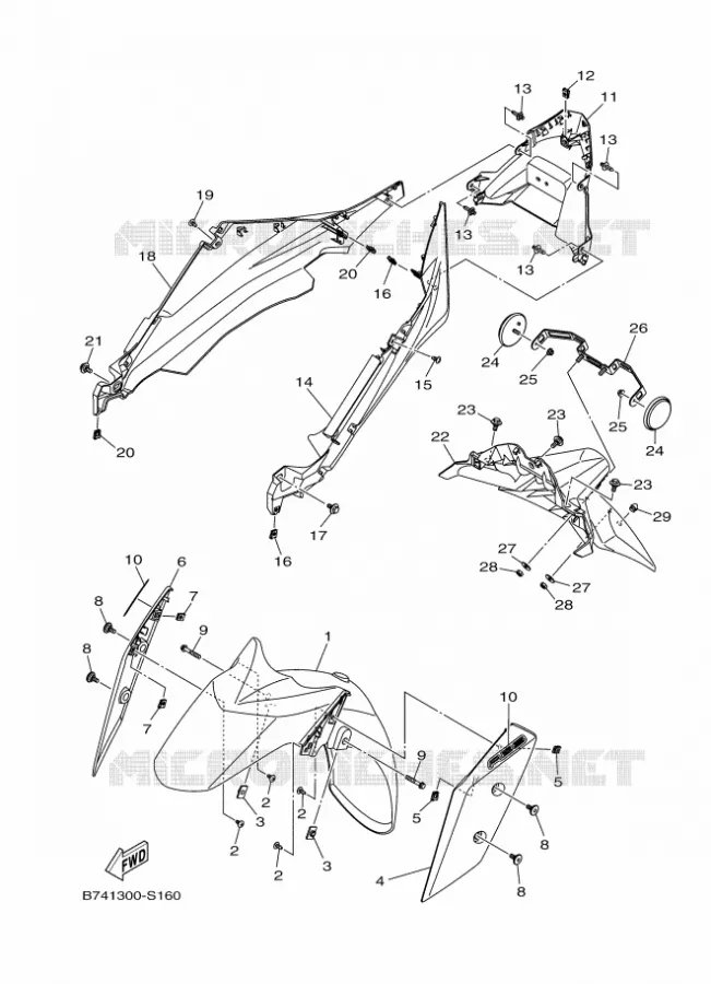 SPATBORD Yamaha SCOOTER 250 2018 XMAX  CZD250-A