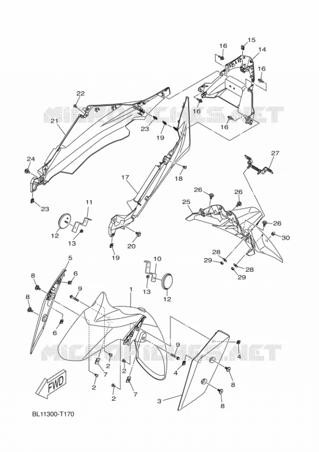 SPATBORD Yamaha SCOOTER 400 2018 XMAX  YP400RA