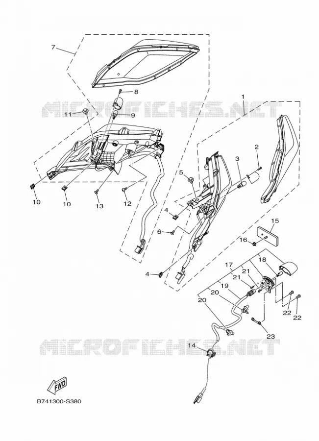 ACHTERLICHT Yamaha SCOOTER 400 2018 XMAX  YP400RA