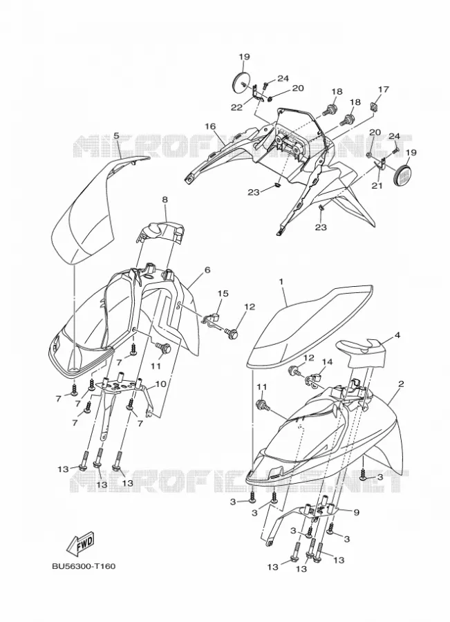 SPATBORD Yamaha SCOOTER 125 2018 TRICITY  MWS125-C