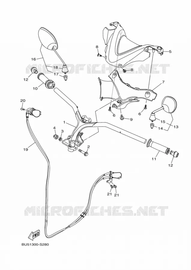 STUUR / KABEL Yamaha SCOOTER 125 2018 TRICITY  MWS125-C