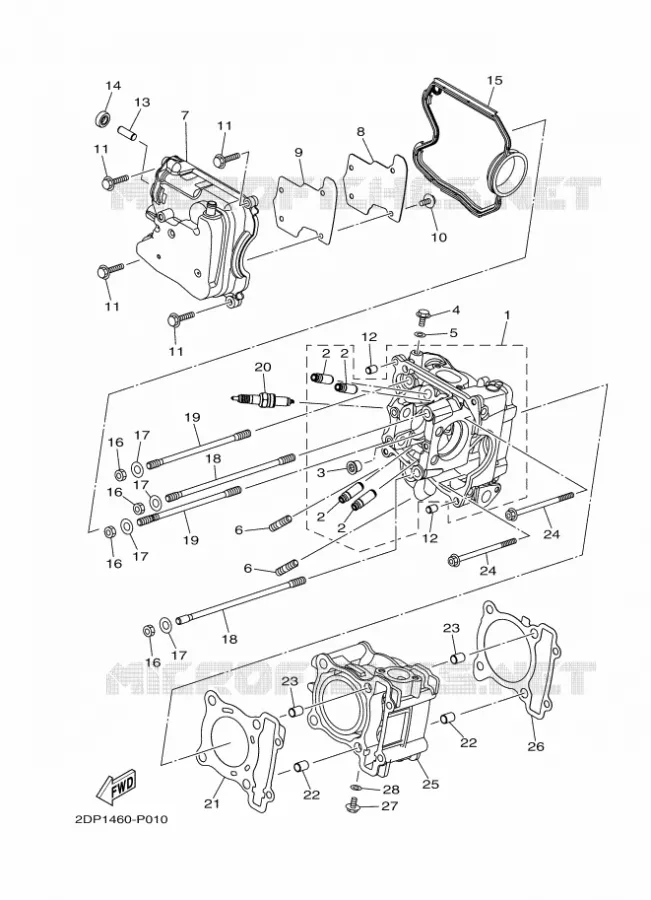 CILINDER Yamaha SCOOTER 125 2018 MBK OCITO  GPD125-A