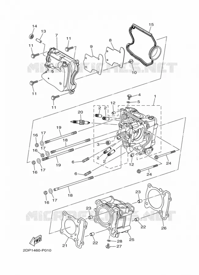 CILINDER Yamaha SCOOTER 125 2018 MBK OCITO  GPD125-A