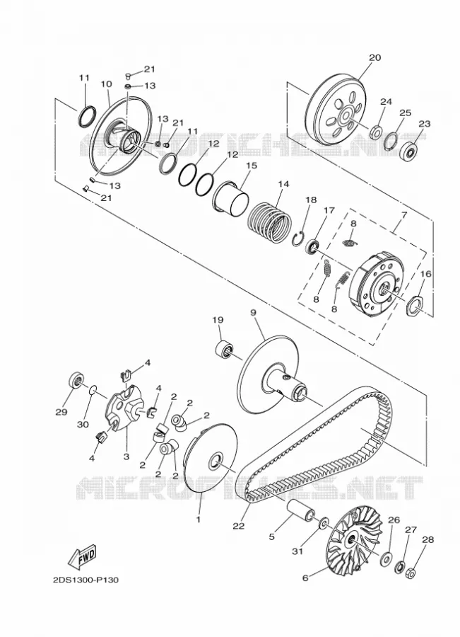 STARTMOTOR KOPPELINGS Yamaha SCOOTER 125 2018 MBK OCITO  GPD125-A