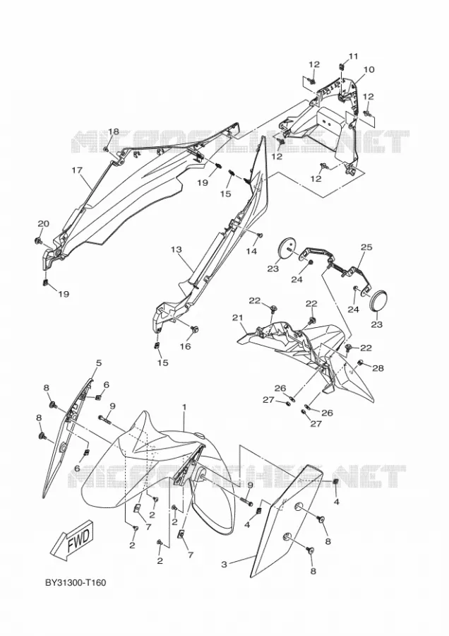 SPATBORD Yamaha SCOOTER 300 2018 XMAX  CZD300-A
