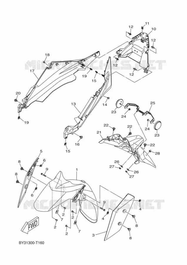 SPATBORD Yamaha SCOOTER 300 2018 XMAX  CZD300-A