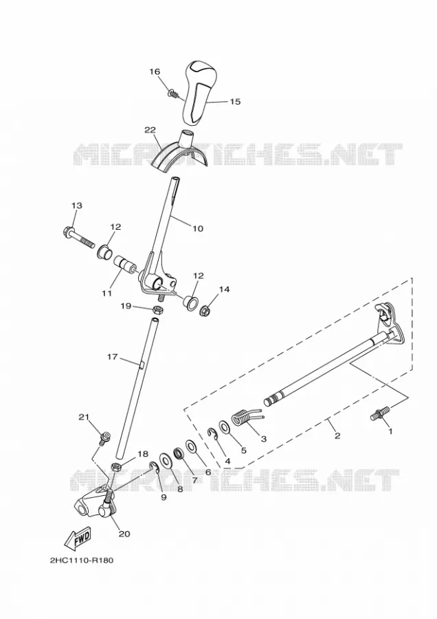 SCHAKEL STANG / PEDAAL Yamaha SIDE BY SIDE 1000 2018 YXZ  YXZ10YMSJ