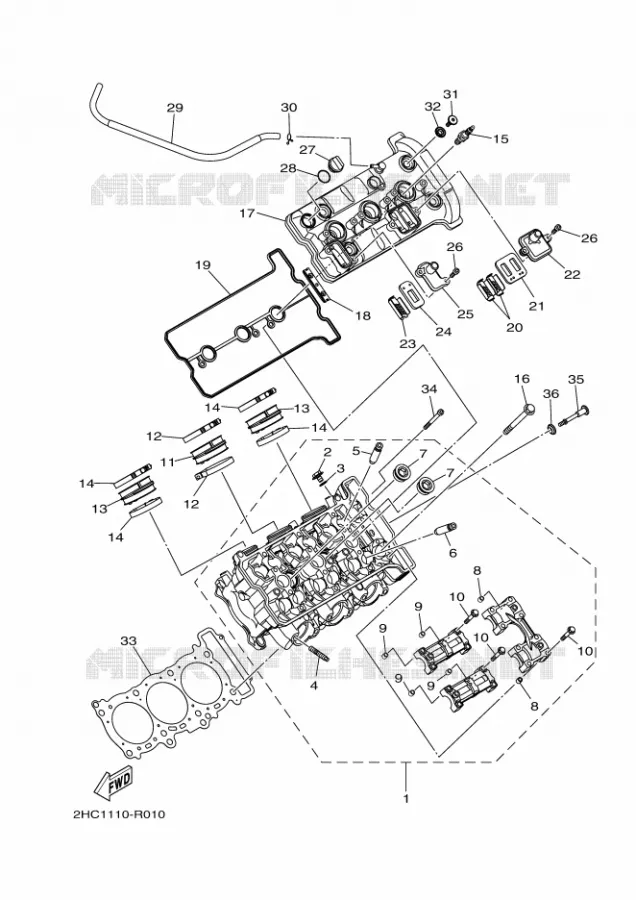 CILINDER Yamaha SIDE BY SIDE 1000 2018 YXZ  YXZ10YESJ