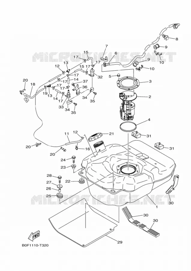 BENZINE TANK Yamaha SIDE BY SIDE 1000 2018 YXZ  YXZ10YEXJ