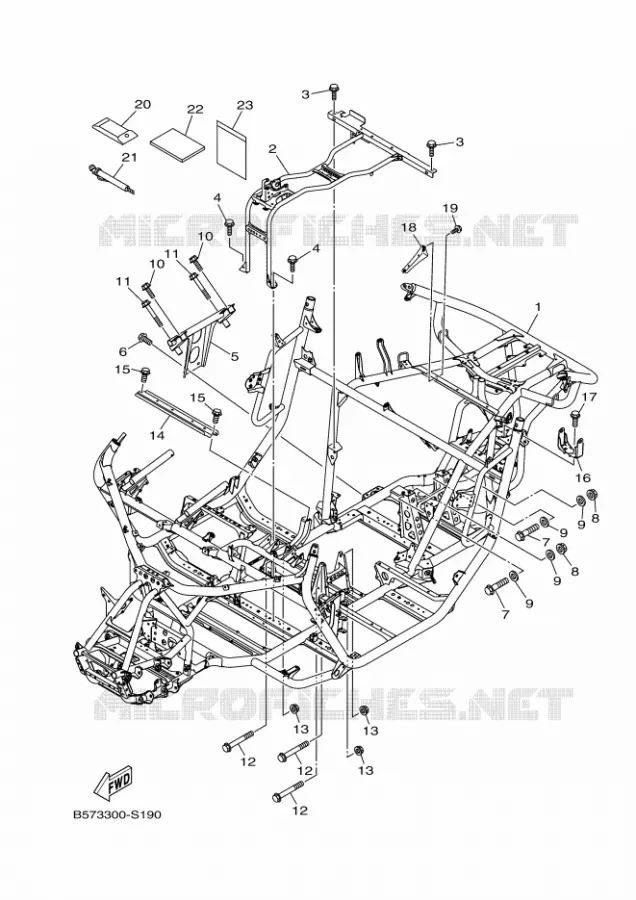 FRAME Yamaha SIDE BY SIDE 1000 2018 YXZ  YXZ10YEXJ
