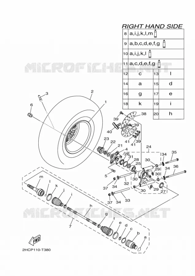 REAR WHEEL 2 Yamaha SIDE BY SIDE 1000 2018 YXZ  YXZ10YEXJ