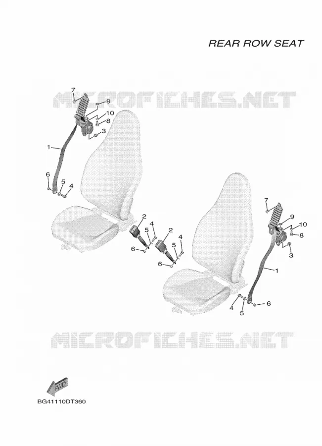 SEAT 4 Yamaha SIDE BY SIDE 850 2018 WOLVERINE  YXF850ES
